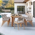 thumbnail image 1 of PURPLE LEAF 9 Pieces Patio Dining Set, Rectangular Outdoor Table and Rattan Chairs, Outdoor Dining Set for 8，Teak, 1 of 8