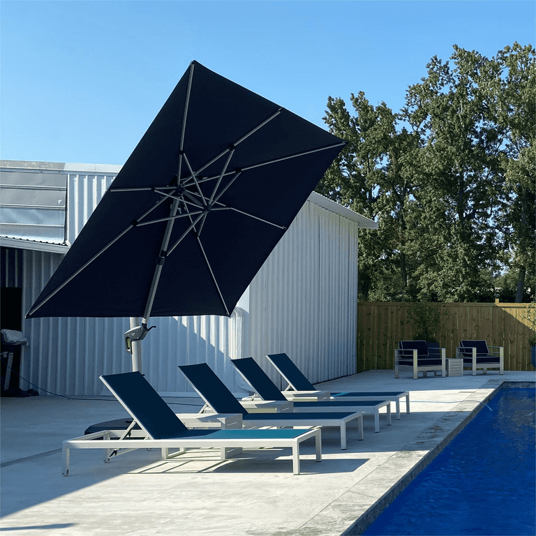 PURPLE LEAF 13ft Patio Umbrella Outdoor Round Umbrella Large Cantilever