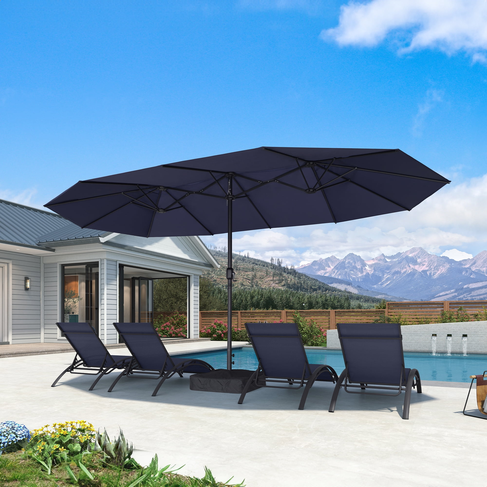9 x15 patio umbrella PURPLE LEAF Outdoor 9' x 9' Square All-Weather Light Grey and commercial spaces Twin-9'-x-15'-Rectangular-Market-Umbrella.jpg