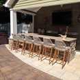 thumbnail image 1 of PURPLE LEAF Bar Stools Set of 2 Height Metal Bar Chairs with Back Modern Aluminum Tall Comfy Wicker Woven Boho Barstools Garden Pool Patio Outdoor, Twill, 1 of 11