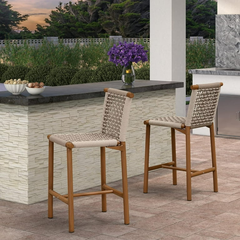 Purple Leaf Outdoor Counter Stools Wicker PURPLE LEAF Bar Stools