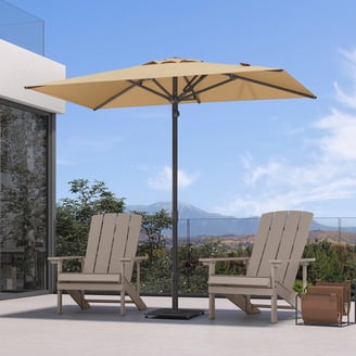 9 ft. aluminum market crank and tilt patio umbrella in Ruby Red the canopy is waterproof and UV Best Selection Tilt Patio Umbrellas