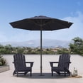 thumbnail image 1 of PURPLE LEAF OUTDOOR 9Ft Patio Umbrella Semi-Auto Round Outdoor Aluminium Market Umbrella Table Umbrella with 1.89In Rod and 8 Sturdy Ribs for Deck Lawn Pool Garden, Navy Blue, 1 of 9