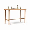 thumbnail image 1 of PURPLE LEAF OUTDOOR Bar Rectangular Table Patio Modern Pub Dining Table with Weather Resistant Top Indoor and Outdoor Teak, 1 of 1