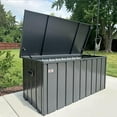 thumbnail image 1 of PURPLE LEAF Outdoor Deck Box 100 Gallon Waterproof Lockable Storage Box Container with Lid Deck Organization for Patio Cushions Side Table Pool Accessories Garden Tools, Gray, 1 of 8