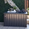 thumbnail image 1 of PURPLE LEAF Outdoor Deck Box 120 Gallon Waterproof Lockable Storage Box Container with Lid Deck Organization for Patio Cushions Side Table Pool Accessories Garden Tools, Gray, 1 of 11