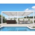 thumbnail image 1 of PURPLE LEAF Outdoor Louvered Pergola 12'x20' Aluminum Gazebo Modern White Patio Metal Pergola with Adjustable Rainproof Hardtop for Garden Lawns Yard, 1 of 9