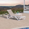 thumbnail image 1 of PURPLE LEAF Patio Chaise Lounge Chair Set Outside Aluminum Plastic Stackable Tanning Outdoor Lounger with Side Table for Pool Sunbathing Beach Deck Outside, Khaki, 1 of 8