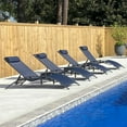 thumbnail image 1 of PURPLE LEAF Patio Chaise Lounge Chair Sets with 2 Side Table Outdoor Pool Adjustable Recliner Chairs for Outdoor Beach Poolside Sunbathing Tanning Lounger，Navy Blue, 1 of 9