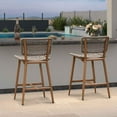 thumbnail image 1 of PURPLE LEAF Patio Counter Height Bar Stools Set of 2 Outdoor Barstools with Back Wicker Woven Stools Bar Chairs for Indoor Kitchen Island Pool, 1 of 6