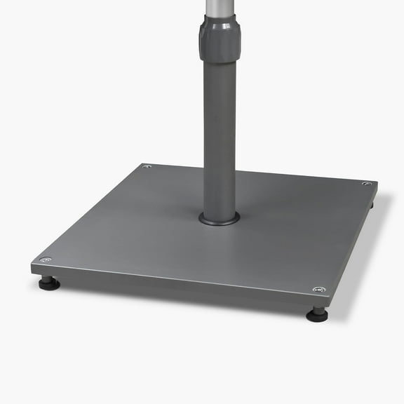 PURPLE LEAF Patio Umbrella Base Stand Market Table Weighted Base Outdoor Heavy Duty Square Steel Plate Stand 44 LBS Black