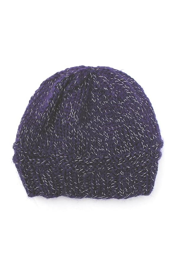PURPLE REFLECTIVE BEANIE HAT