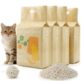 thumbnail image 1 of PURPURLAND Tofu Cat Litter -8.8/17.6LBS (2/4Packs) Corn Starch Blend, Flushable & Dust-Free, Quick Clumping, Superior Odor Control, Unscented, Low Tracking Pellets, Lightweight, 1 of 6