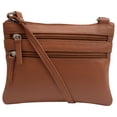 thumbnail image 1 of PURSE Cross Body Colors Solid Genuine Leather Handbag Womens Shoulder Strap Bag, 1 of 46