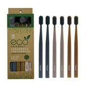 PURSONIC 100 Eco-friendly Cedarwood Toothbrushes 6 Pack