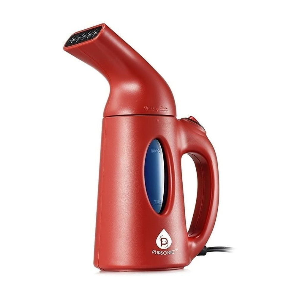 Pursonic Red Handheld Fabric Steamer with Quick Heat-up