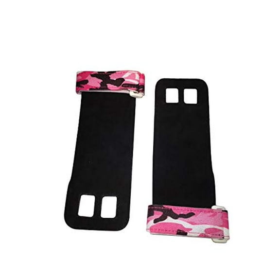PUSH Athletic Adult Hand Grips for Cross Fit, WOD, Gymnastics (Pink Camo/Black, Large)