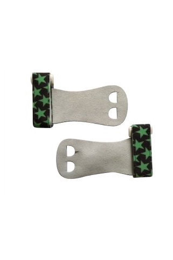 Gymnastics Youth Hand Grips (Green Stars, Large)