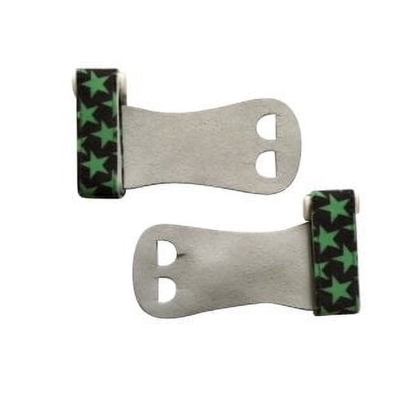 PUSH Athletic Gymnastics Youth Hand Grips (Green Stars, Medium)