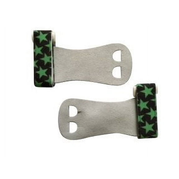 PUSH Athletic Gymnastics Youth Hand Grips (Green Stars, XL)