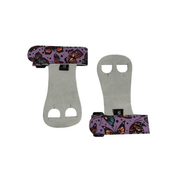 PUSH Athletic Gymnastics Youth Hand Grips (Purple Butterfly, Medium)