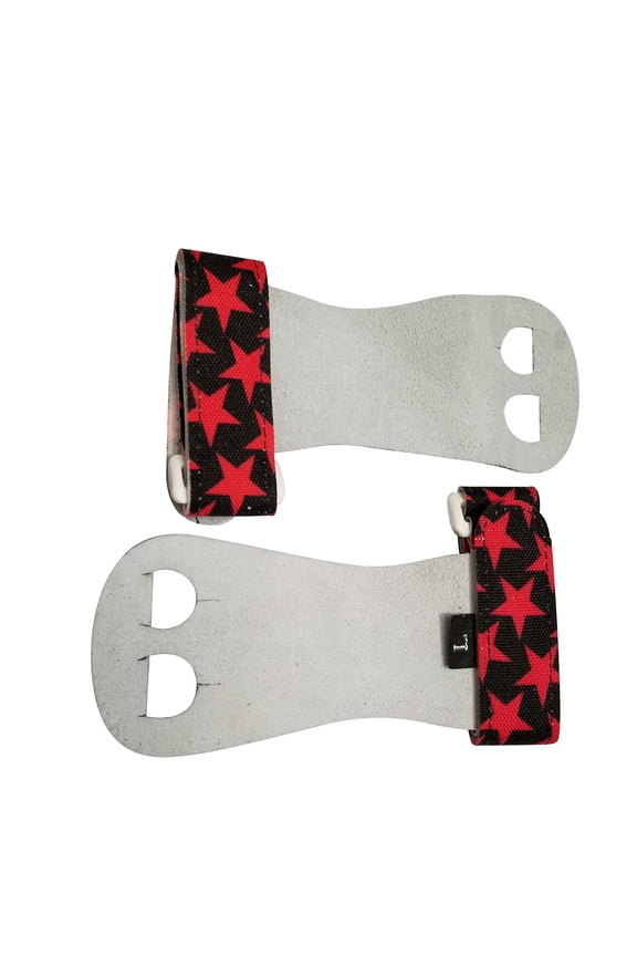 Gymnastics Youth Hand Grips (Red Stars, Medium)