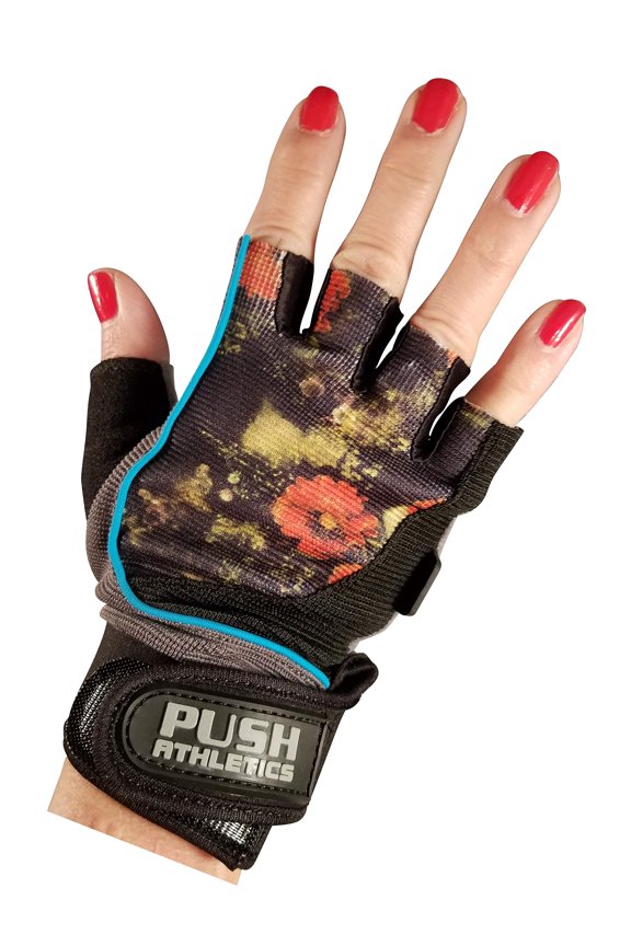 Women's Workout Gloves (Fall Flowers, Large)