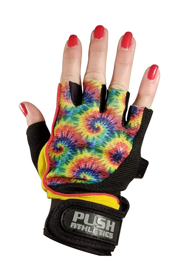 Women's Workout Gloves (Tie Dye, X-Large)