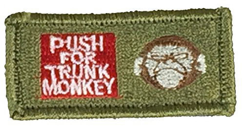 PUSH FOR TRUNK MONKEY Patch Hook/Loop BACK Veteran Owned Business
