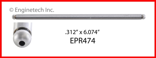 PUSH ROD 4 GM CHEV 3.1L