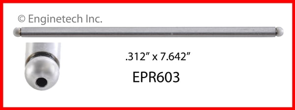 PUSH ROD 4 GM CHEV 7.4L