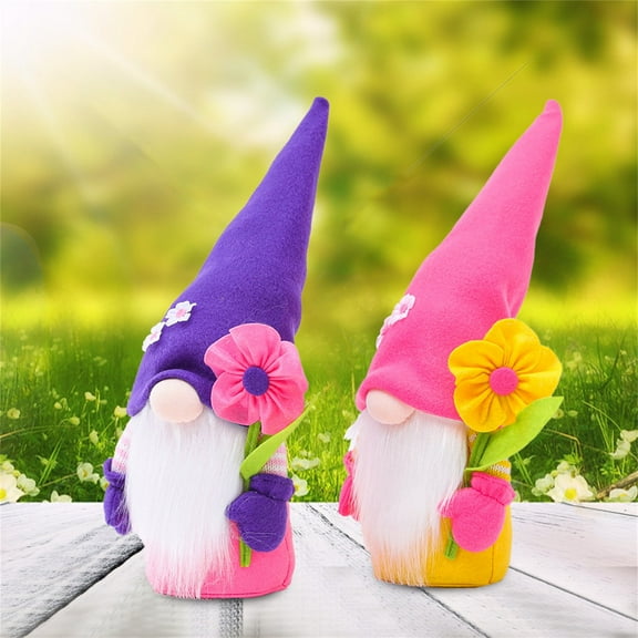 PUSPU Mother's Day Flower Modeling Faceless Doll Creatively Gift Fabric Doll Forest Elde