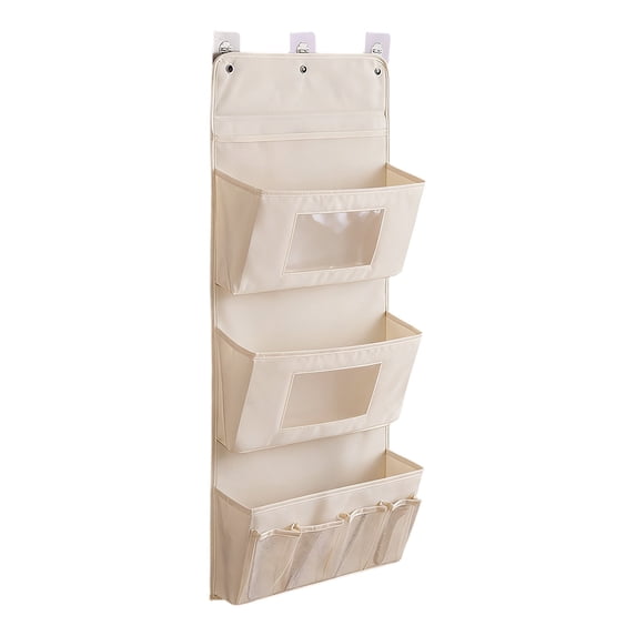 PUSPU Over-the-Door Hanging Storage Bag, Multi-Pocket Organizer for Underwear, Socks & Accessories
