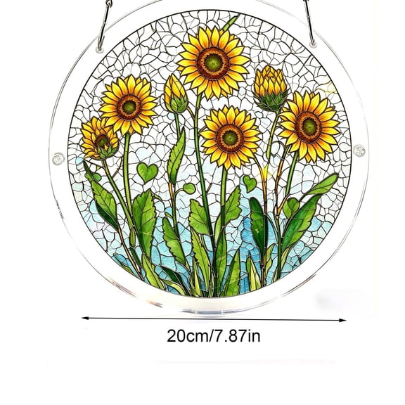 PUSPU Transparent Acrylic Puzzle Hanging Plate Light Blocking Sunshade Pendant Home Commercial Window Decoration