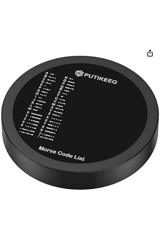 Morse Code Round Table Key morse code List Learning Shortwave Radio (BLACK)