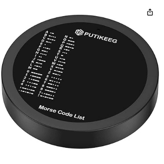 PUTIKEEG Morse Code Round Table Key morse code List Learning Shortwave Radio (BLACK)