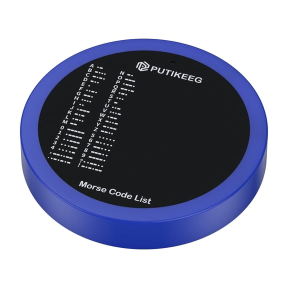 PUTIKEEG Morse Code Round Table Key morse code List Learning Shortwave Radio (Blue)