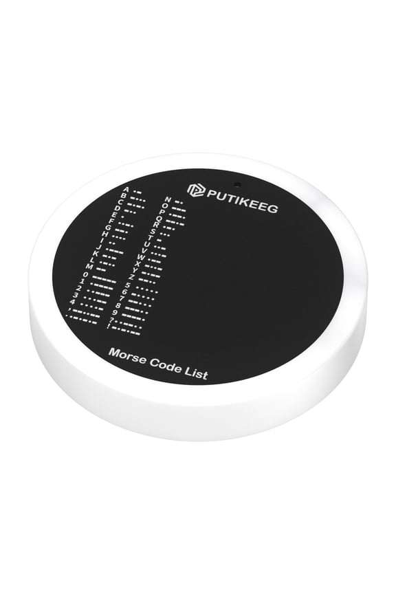 Morse Code Round Table Key morse code List Learning Shortwave Radio (White)