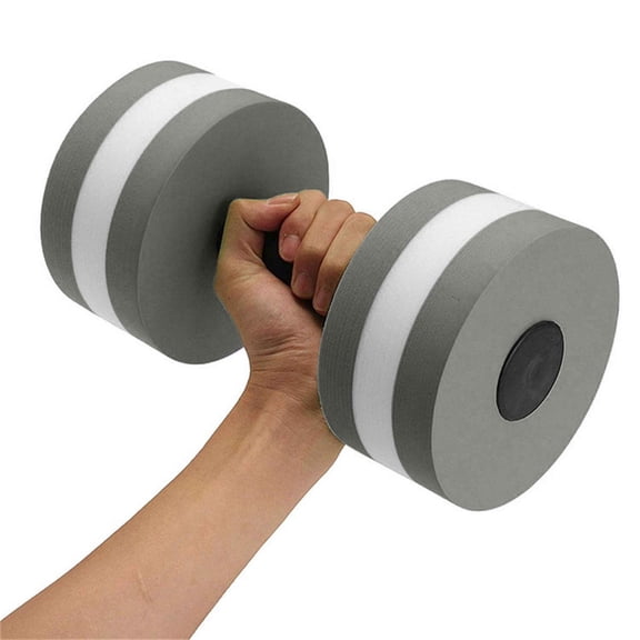 Pvrsomyn Aquatic Dumbells, 2PCS Water Aerobic Exercise Foam Dumbbell Pool Resistance,Water Aqua Fitness Barbells Hand Bar Exercises Equipment for Weight Loss Gray