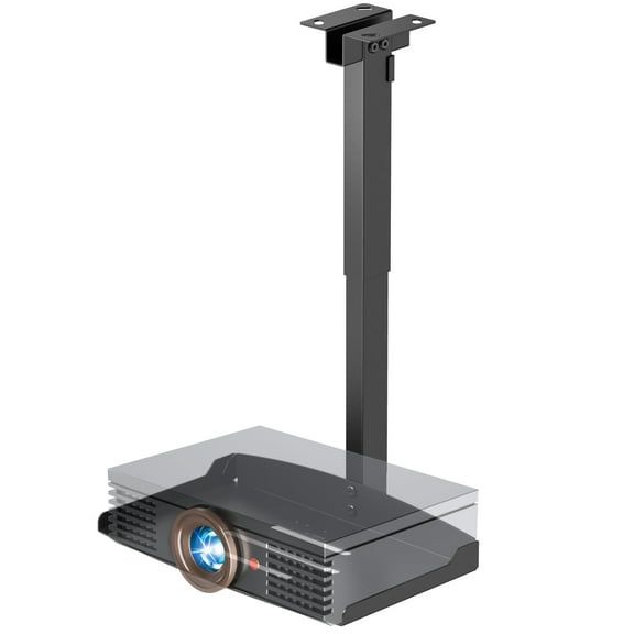 PUTORSEN Adjustable Projector Ceiling Mount,Universal Projector Shelf for Ceiling and Wall, Holds up to 22lbsNo Hole Installation, Hidden Cable Routing