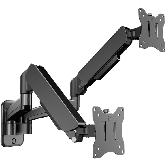 Dual Monitor Wall Mount for 17-32" Screens, Full Motion, Each Holds Up to 19.8lbs, VESA 75/100mm