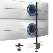 PUTORSEN Heavy Duty Dual Monitor-Arm for 17-49 - Double Vertically Stacked Monitor Mount, Holds up to 44 lbs per Screen, Vesa 75/100, Black
