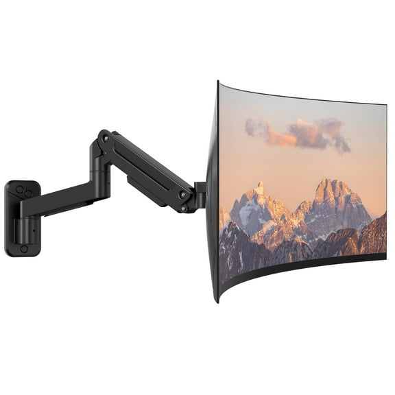 PUTORSEN Monitor Wall Mount Arm - Heavy Duty for Ultrawide Computer up to 49 inches and 44 lbs with Gas Spring