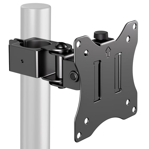 PUTORSEN Universal VESA Pole Mount for 17- 32 Screens, Holds to 22Lbs, Adjustable Monitor Mount with 75x75/100x100 VESA Plate, Fits 1.38-Inch Diameter Pole, Black