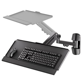 PUTORSEN Wall Mount Keyboard Tray- Keyboard and Mouse Stand & Monitor Mount Arm