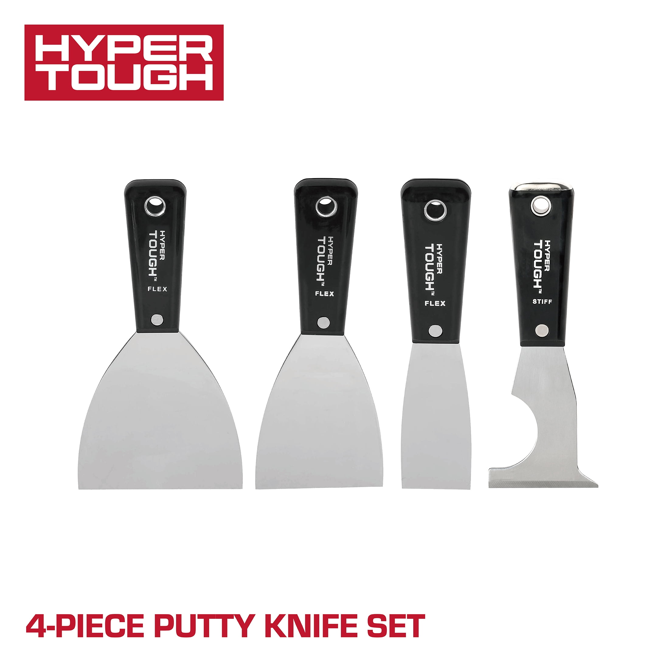 Hyper Tough 4 Piece Putty Knife Set