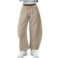thumbnail image 1 of PUWEI Women's Barrel Leg Sweatpants High Waist Wide Leg Joggers Soft Lounge Pants with Pockets, 1 of 7