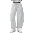thumbnail image 1 of PUWEI Women's Barrel Leg Sweatpants High Waist Wide Leg Joggers Soft Lounge Pants with Pockets, 1 of 7