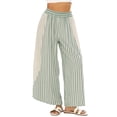 thumbnail image 1 of PUWEI Women's Casual Striped Wide Leg Pants Loose Fit Elastic Waist Lounge Pants Palazzo Trousers, 1 of 7