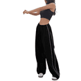 thumbnail image 1 of PUWEI Women's Parachute Pants Elastic Waist Baggy Pants Casual Y2K Track Pants Trousers, 1 of 7